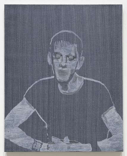 Andrea Fourchy / Sergej Jensen Rock and Roll Mammal, 2017 Acrylic on linen 25 x 20 inches (63.5 x 50.8 cm)