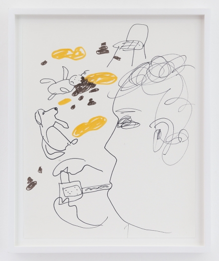 Trevor Shimizu Vape Dad 1, 2014 Ink on paper Paper: 17 x 13 1/2 inches (43.2 x 34.3 cm) Frame: 19 1/4 x 16 x 1 1/2 inches (48.9 x 40.6 x 3.8 cm)