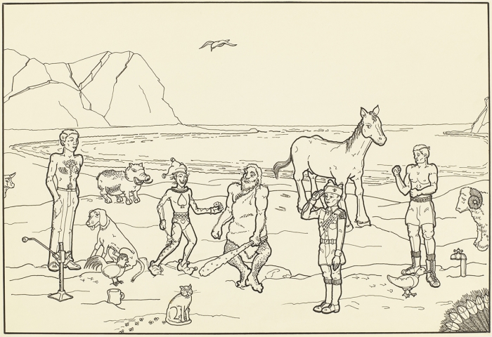 Mayo Thompson Man, 1972 Ink on paper Paper: 9 1/2 x 13 7/8 inches (24.1 x 35.2 cm) Frame: 13 1/2 x 17 7/8 inches (34.3 x 45.4 cm)
