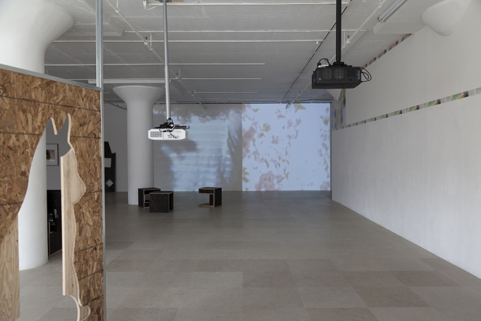 Hilary Lloyd, Installation view, Dock Lands, Greene Naftali, New York, 2017