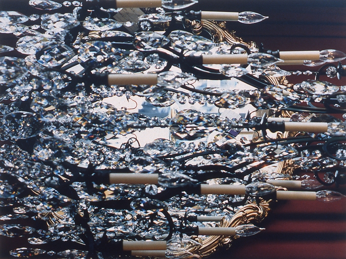 Josephine Meckseper, The Great Escape (Chandelier), 1996, c-print, 30 x 40 inches