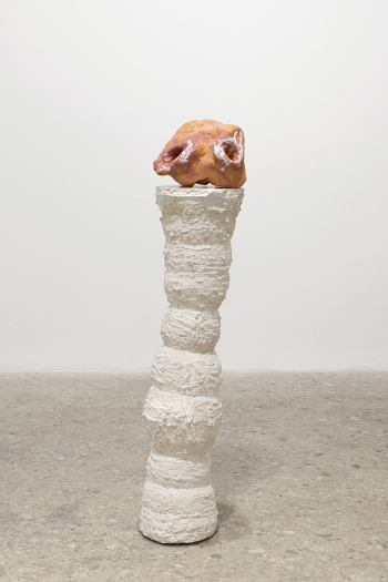 Gelatin New York Golem, 2017 Plaster, glazed ceramic 45 3/8 x 9 3/8 x 8 5/8 inches (115 x 24 x 22 cm)