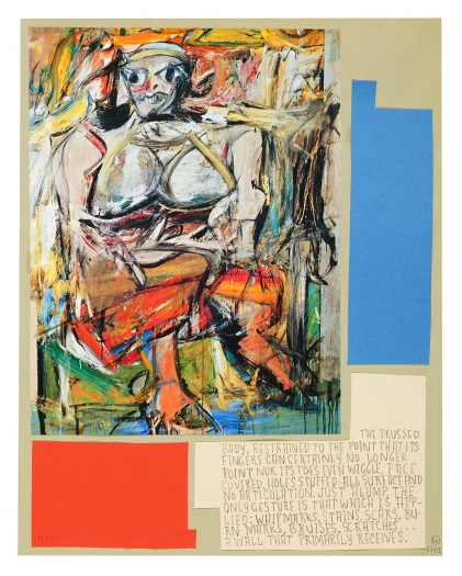 Ankoku 66 (Woman – ass in front), 2012, Collage, 19 1/8 x 18 1/4 x 1 inches (48.6 x 46.4 x 2.5 cm)