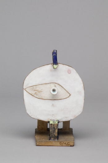 Gianni Colombo, Vocale Con Accento, 1953, Ceramic, 9 1/4 x 6 1/4 x 5 inches