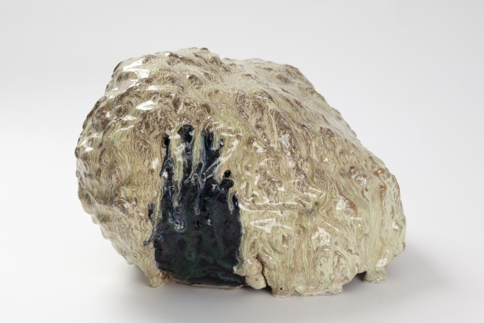 Trisha Baga Butter Rock, 2018 Glazed ceramic 9 1/2 x 13 1/2 x 14 inches (24.1 x 34.3 x 35.6 cm) (TB.602)