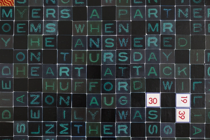 Allen Ruppersberg, Three San Francisco Poets (Bill Berkson), 2017 (detail)