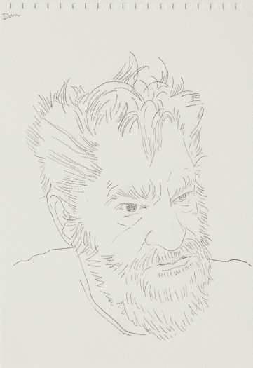 Mieko Meguro Dan, 2016 Graphite on paper Image: 9 7/8 x 6 3/8 inches (25.1 x 16.5 cm) Frame: 12 1/2 x 9 1/2 x 1 1/8 inches (31.7 x 24.1 x 3.0 cm)
