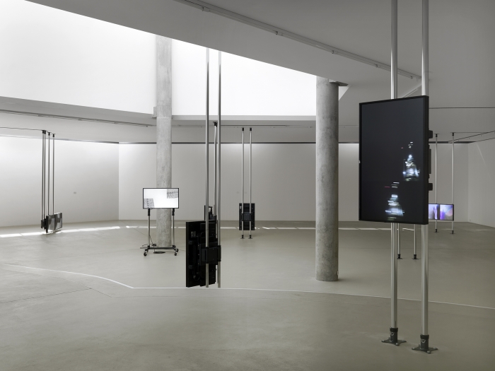 Installation view, Hilary Lloyd, Museum für Gegenwartskunst, Basel, 2012