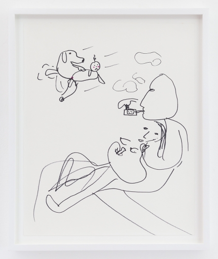 Trevor Shimizu Vape Dad 3, 2014 Ink on paper Paper: 17 x 13 1/2 inches (43.2 x 34.3 cm) Frame: 19 1/4 x 16 x 1 1/2 inches (48.9 x 40.6 x 3.8 cm)