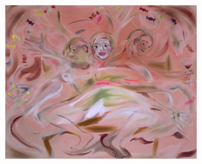 Sophie von Hellermann Candies From the Studio, 2018 Acrylic on canvas 63 x 78 3/4 inches (160 x 200 cm)