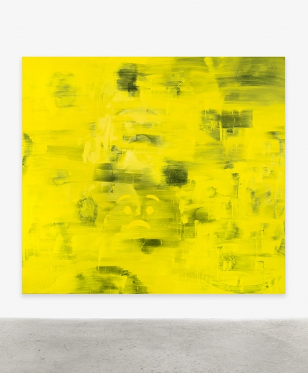 Jacqueline Humphries Worried Emoji:), 2017 Oil on linen 100 x 111 inches (254 x 281.9 cm)