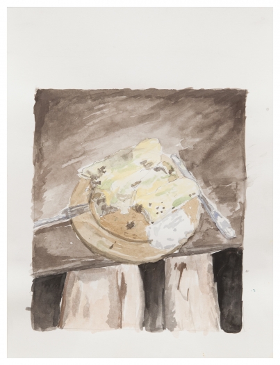 Matthew Langan Peck February Enchiladas, 2015 Watercolor and pencil on paper Paper: 11 7/8 x 9 7/8 inches (30.2 x 25.1 cm) Frame: 13 3/4 x 10 7/8 inches (34.9 x 27.6 cm)