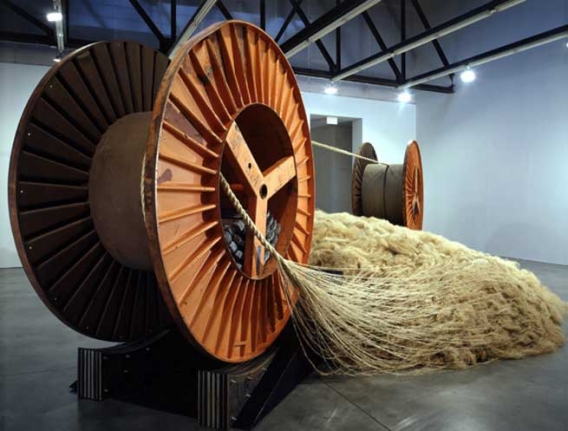 Janine Antoni To Draw a Line, 2003