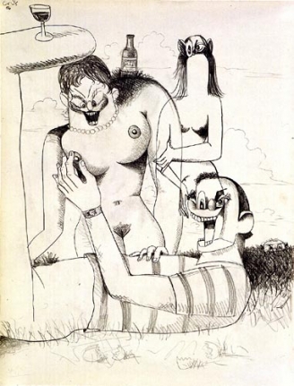 George Condo, Outdoor Figure Composition, 2006