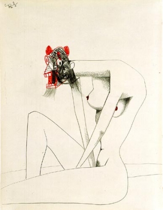 George Condo, Seated Bather, 2006