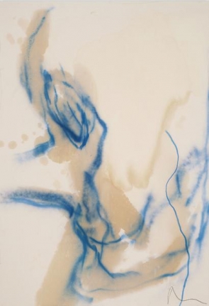 Rita Ackermann Fire by Days (blues) I, 2012