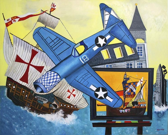 Malcolm Morley Corsair and Santa Maria, 2011