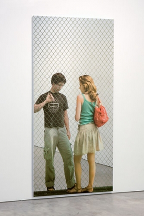 Michelangelo Pistoletto Attraverso la rete, lui e lei (Through the fence, him and her), 2008