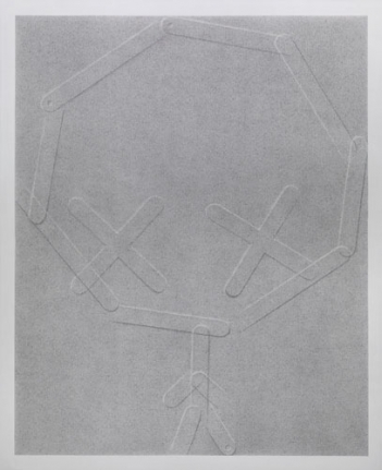 David Musgrave Grey plane with embossed figure, 2008