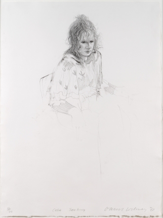 David Hockney, Celia Smoking, Lithograph