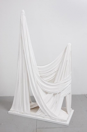 Untitled (Plaster and Fringe, Two Peaks), 2012