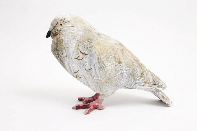 Pigeon, 2006 Patinated bronze and enamel