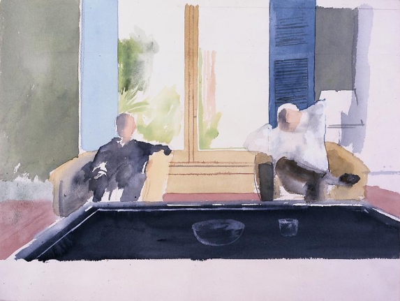 Study for Christopher Isherwood & Don Bachardy I, 1968