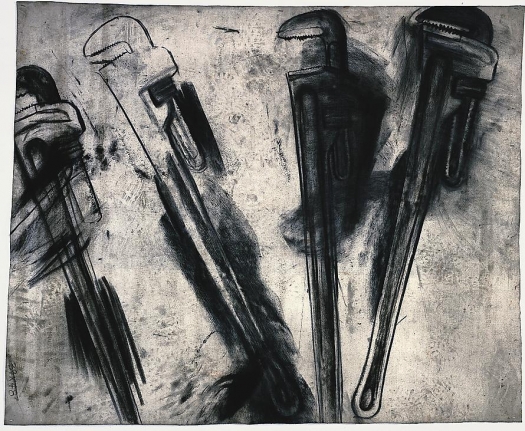 Elyria, 2000 Charcoal on etching felt