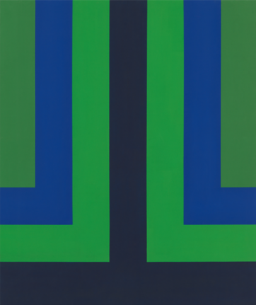 Composition Verte, 1965, Acrylic on canvas