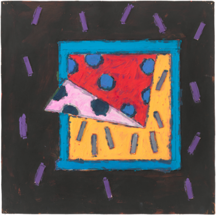 Untitled (Study for Night Moods), c. 1981-1983, Casein, graphite, wood, and paper collage on paper
