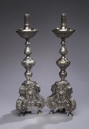 A Pair Sterling Silver Candlesticks