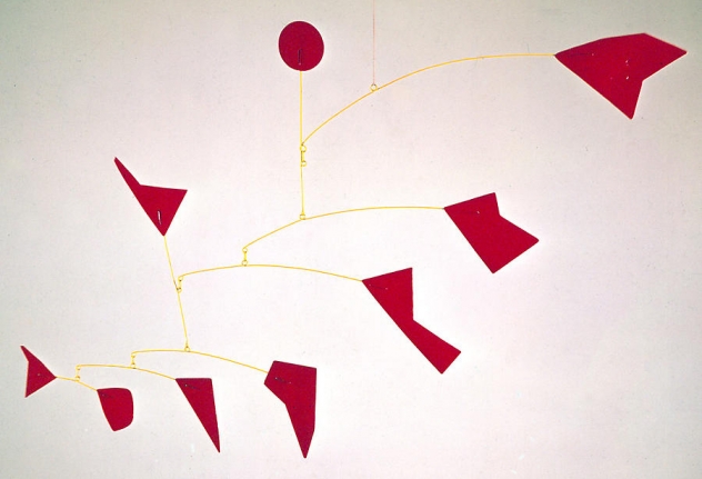 Alexander Calder Red Shapes & Yellow Wires, 1975