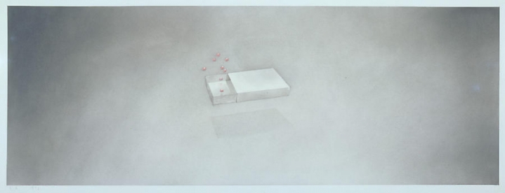 Anti-Depressants, 1972 Gunpowder and pastel on paper