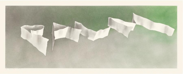 Palm, 1970 Gunpowder and pastel on paper