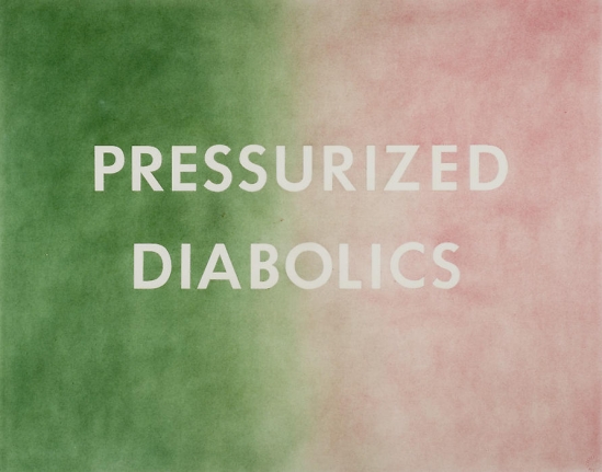 Ed Ruscha Pressurized Diabolics, 1976