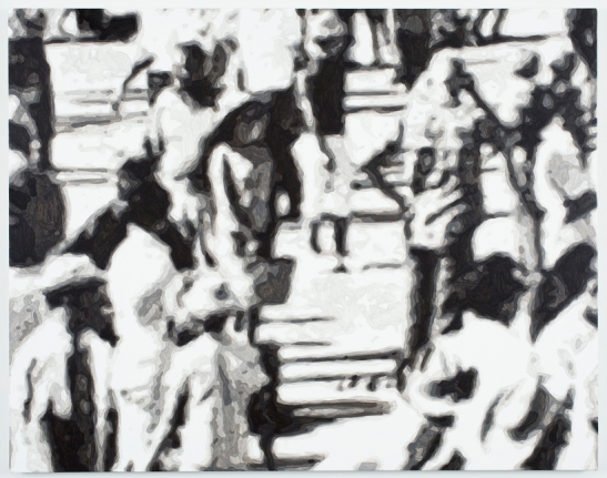 Wayne Gonzales Waiting Crowd, 2008