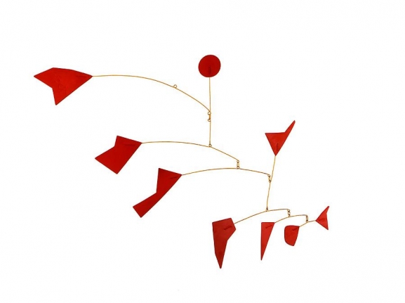 Alexander Calder Red Shapes & Yellow Wires, 1975