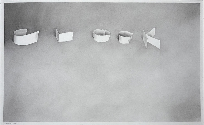 Clock, 1968 Gunpowder on paper