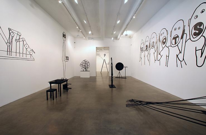 "Small Brain Big Stomach," installation view, 2009. Metro Pictures, New York.