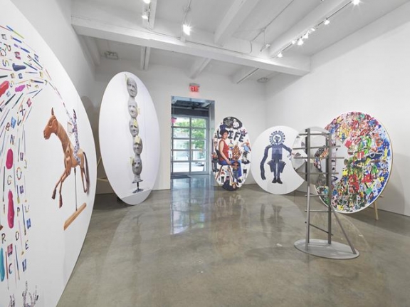 Olaf Breuning, "The Life." Installation view, 2015. Metro Pictures, New York.
