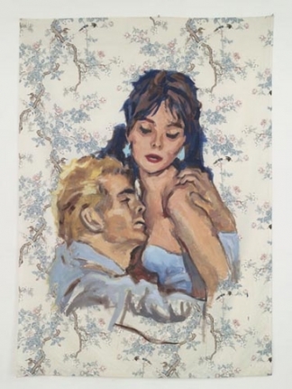 Untitled, 1986. Acrylic on twin bedsheet, 96 x 68 inches (243.8 x 172.7 cm). MP 13