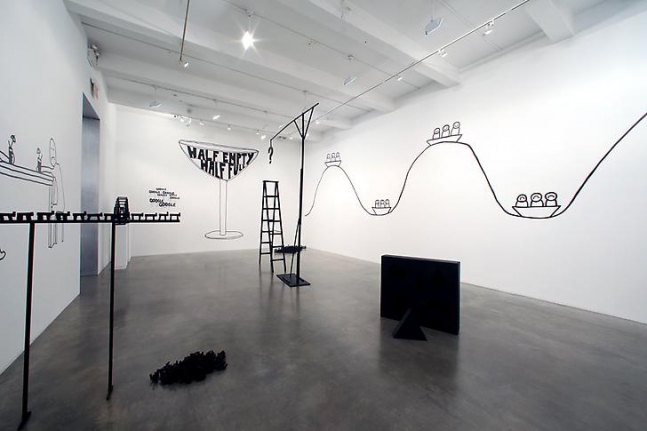 "Small Brain Big Stomach," installation view, 2009. Metro Pictures, New York.