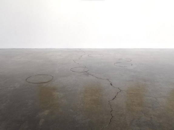 Phantom pillars by Andy Hope 1930, 2010, installation view. Metro Pictures, New York.