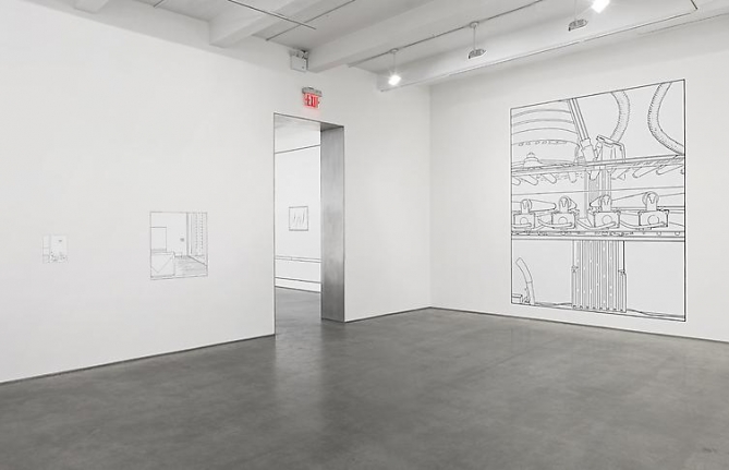 Louise Lawler, "No Drones." Installation view, 2014. Metro Pictures, New York.