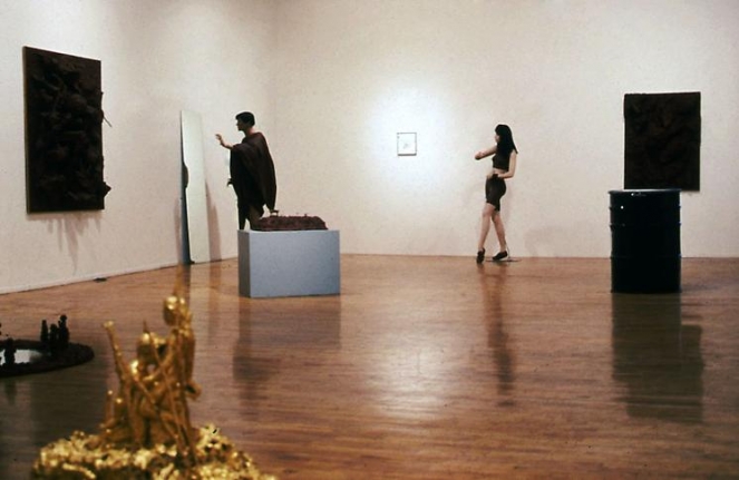 "...but the flesh is weak.," installation view, 1990. Metro Pictures, New York.