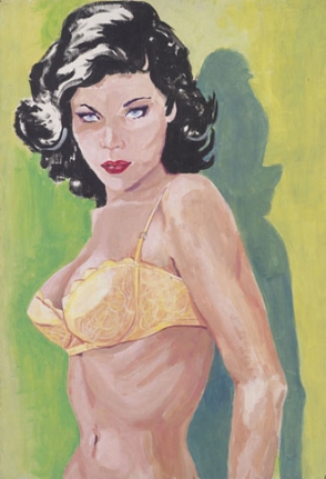 Wait Your Turn, 1979. Acrylic on board, 18-1/4 x 12-1/4 inches (45.1 x 29.8 cm). MP 4