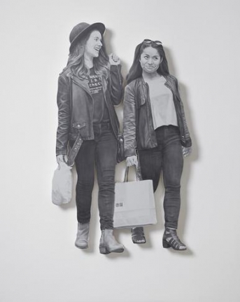 Untitled (Pedestrian Series), 2014. Acrylic on dibond/gatorboard. 43 1/4 x 26 inches (109.9 x 66 cm)