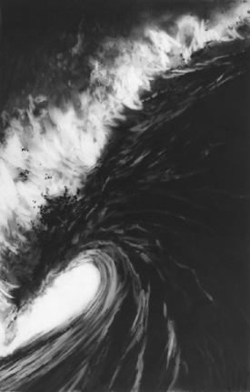 Study for Vert, 2001. Ink and charcoal on vellum, 26-1/4 x 25-11/16 inches. MP D-425