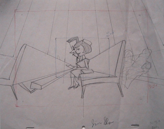 Layout for the Andersons, 1986. Graphite on paper, 10 1/2 x 12 1/2 inches. MP D-333