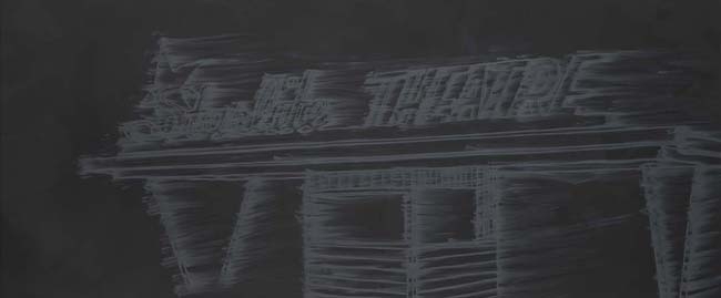 Starlite Theatre, 2010. Pigment, oil paint and cold wax on canvas, 60 x 144 inches (152.4 x 365.8 cm). MP 230
